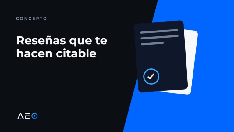 Reseñas que te hacen citable, tarjeta editorial de AEO.com.do